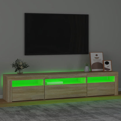 Tv Skříňka S Led Osvětlením Dub Sonoma 195 X 35 X 40 Cm