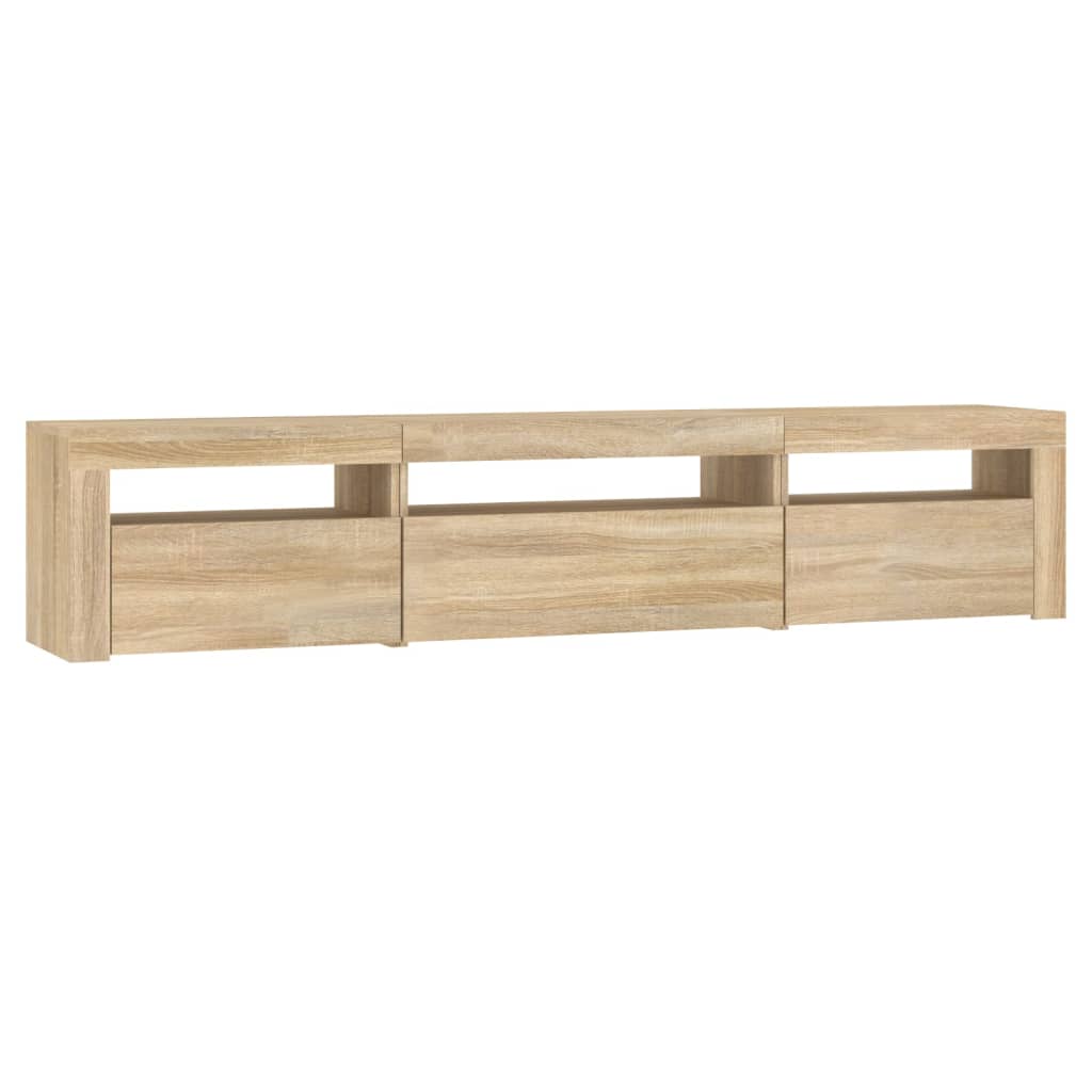 Tv Skříňka S Led Osvětlením Dub Sonoma 195 X 35 X 40 Cm