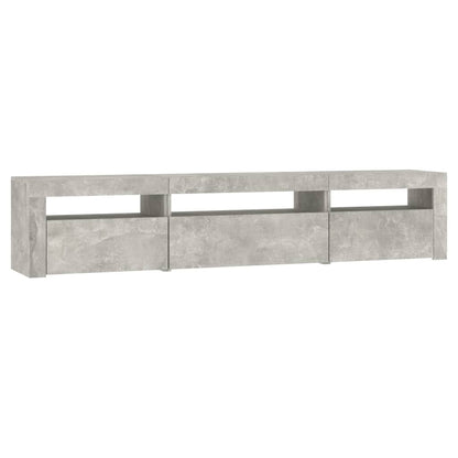 Tv Skříňka S Led Osvětlením Betonově Šedá 195X35X40 Cm