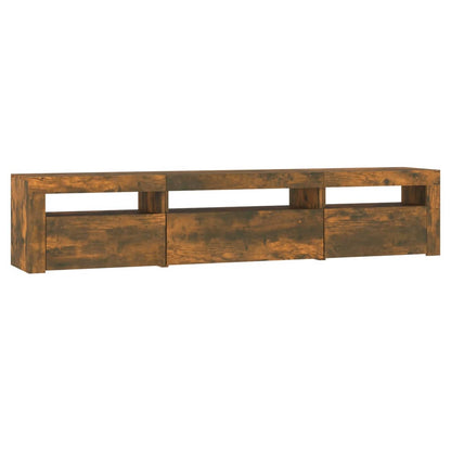 Tv Skříňka S Led Osvětlením Kouřový Dub 195X35X40 Cm