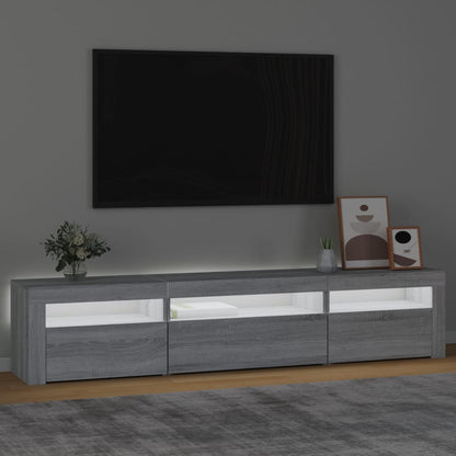 Tv Skříňka S Led Osvětlením Šedá Sonoma 195X35X40 Cm