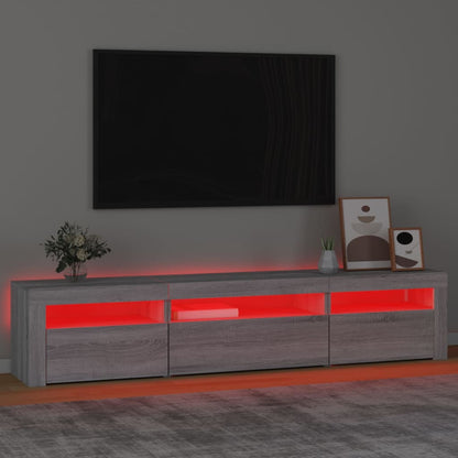 Tv Skříňka S Led Osvětlením Šedá Sonoma 195X35X40 Cm