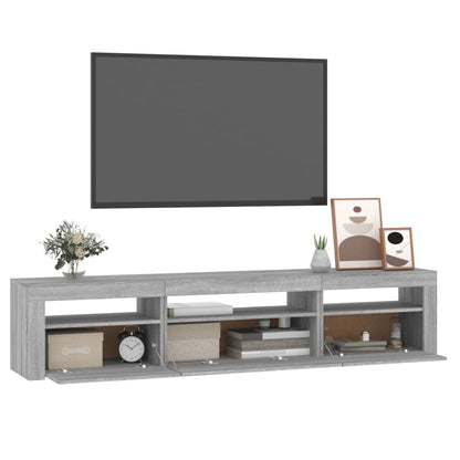 Tv Skříňka S Led Osvětlením Šedá Sonoma 195X35X40 Cm