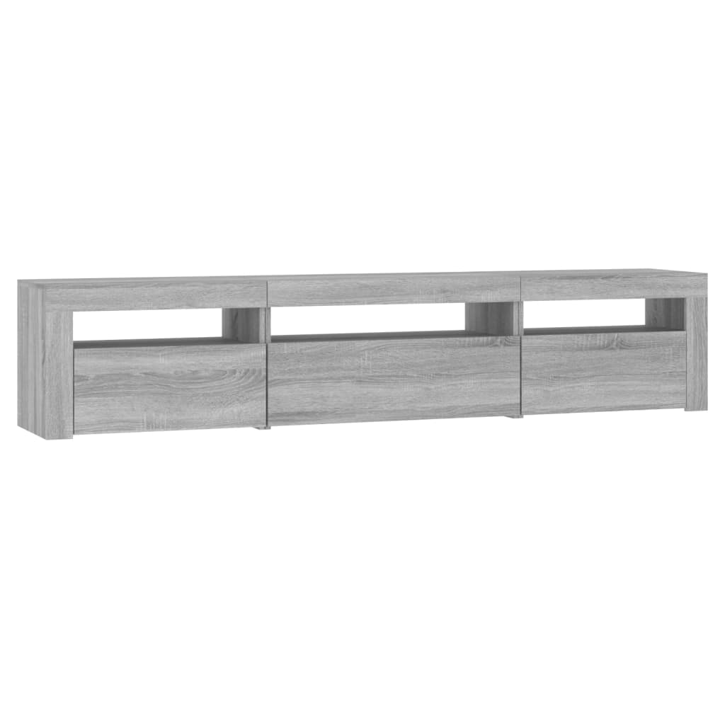 Tv Skříňka S Led Osvětlením Šedá Sonoma 195X35X40 Cm