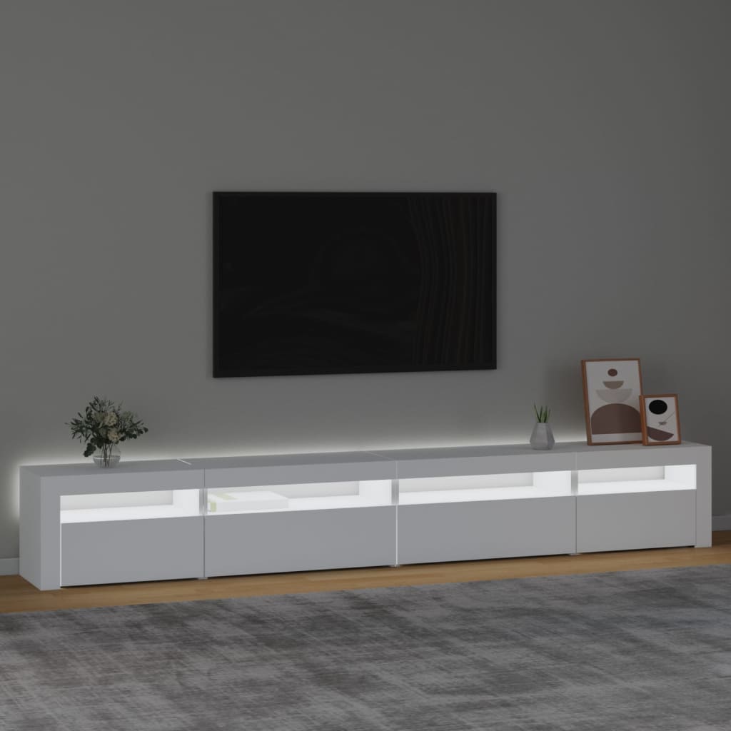 Tv Skříňka S Led Osvětlením Bílá 270X35X40 Cm