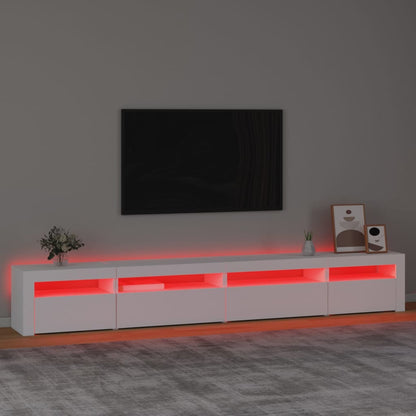 Tv Skříňka S Led Osvětlením Bílá 270X35X40 Cm