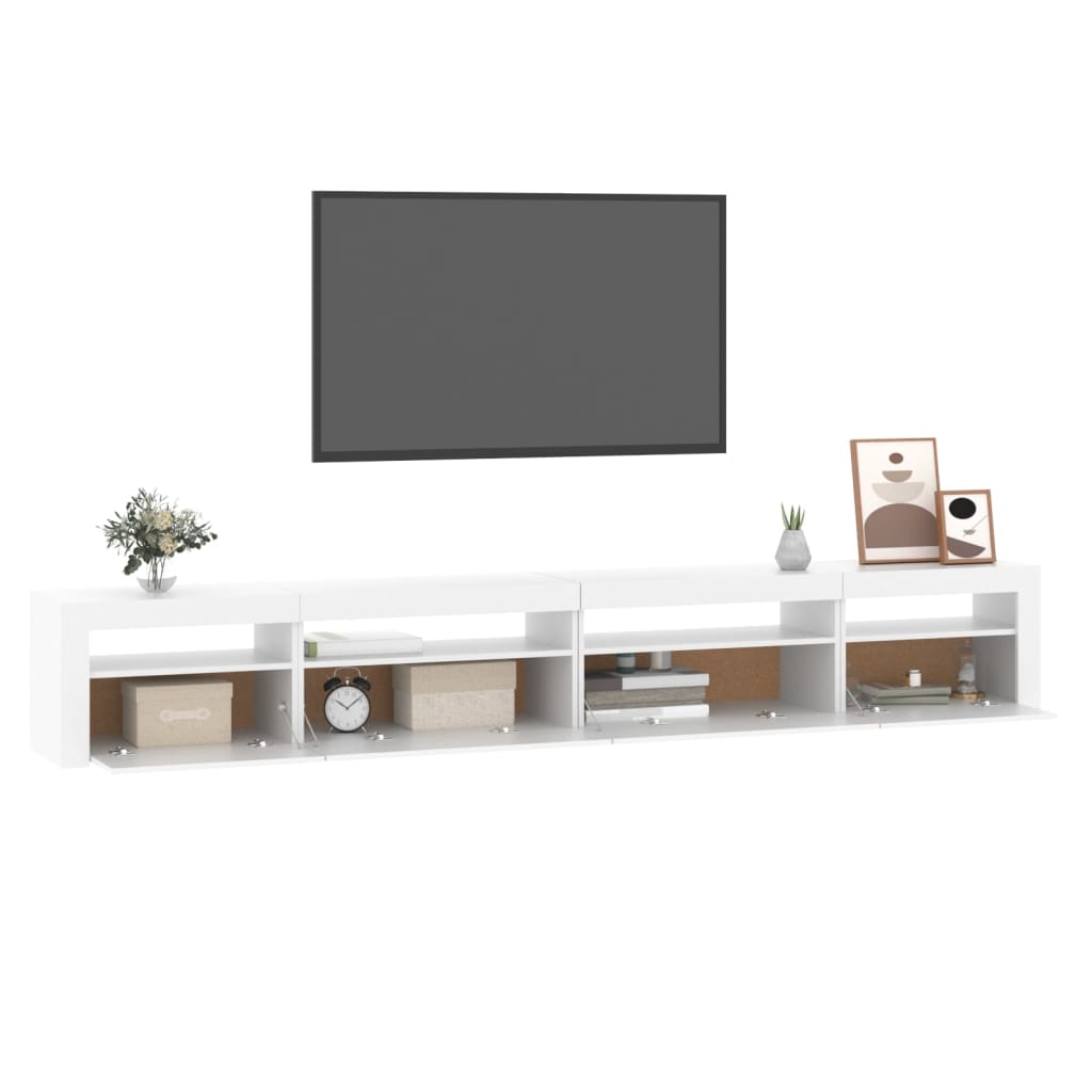 Tv Skříňka S Led Osvětlením Bílá 270X35X40 Cm