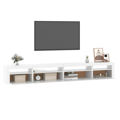 Tv Skříňka S Led Osvětlením Bílá 270X35X40 Cm