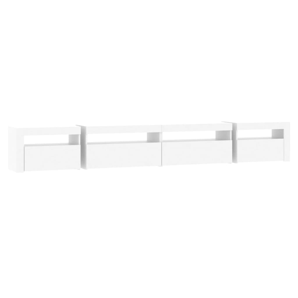 Tv Skříňka S Led Osvětlením Bílá 270X35X40 Cm