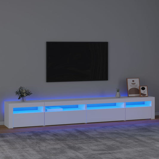 Tv Skříňka S Led Osvětlením Bílá 270X35X40 Cm
