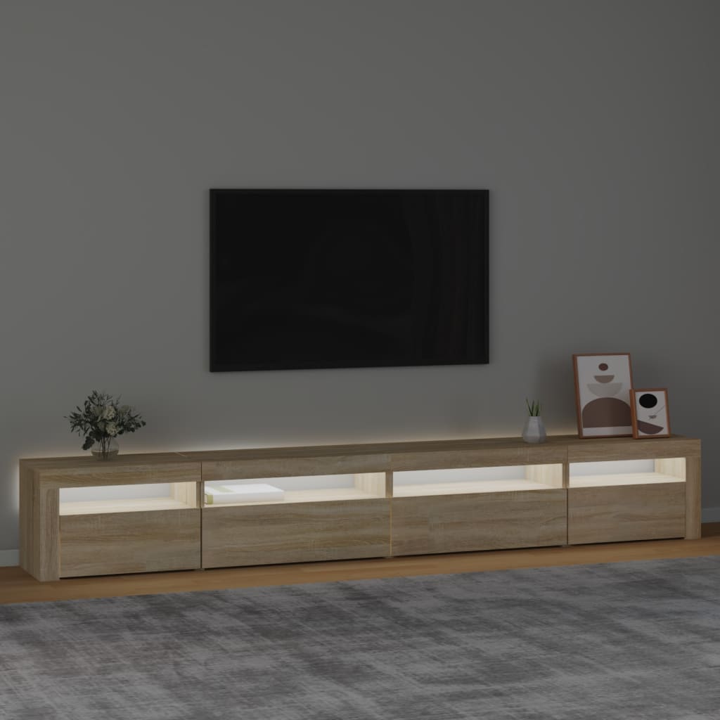 Tv Skříňka S Led Osvětlením Dub Sonoma 270 X 35 X 40 Cm