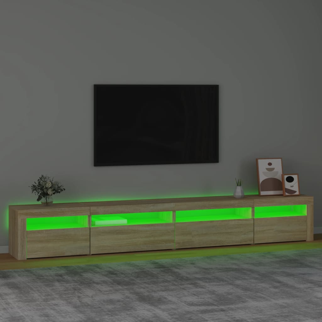 Tv Skříňka S Led Osvětlením Dub Sonoma 270 X 35 X 40 Cm