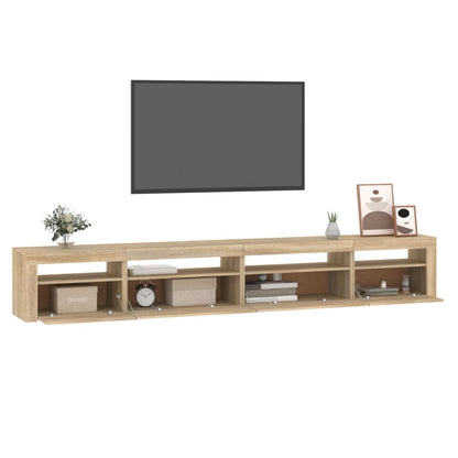 Tv Skříňka S Led Osvětlením Dub Sonoma 270 X 35 X 40 Cm