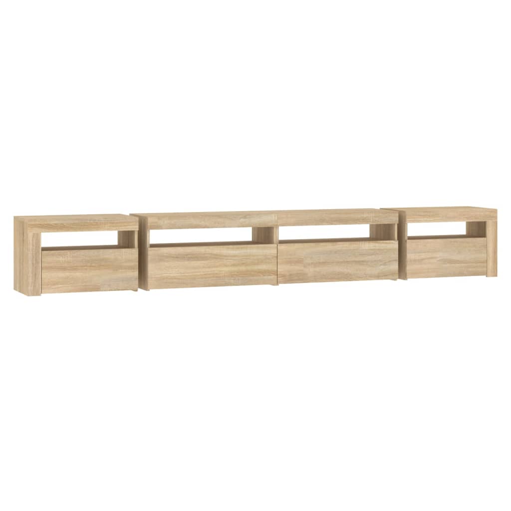 Tv Skříňka S Led Osvětlením Dub Sonoma 270 X 35 X 40 Cm