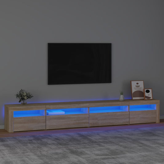 Tv Skříňka S Led Osvětlením Dub Sonoma 270 X 35 X 40 Cm