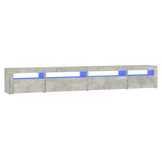Tv Skříňka S Led Osvětlením Betonově Šedá 270 X 35 X 40 Cm