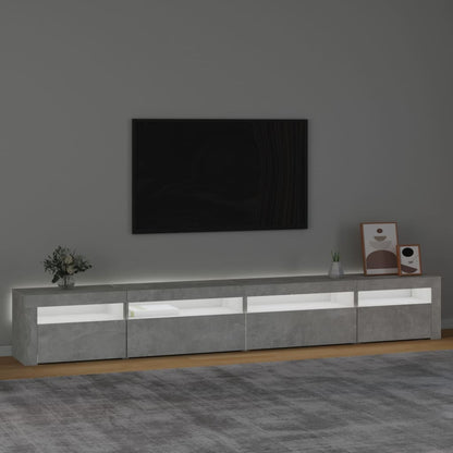 Tv Skříňka S Led Osvětlením Betonově Šedá 270 X 35 X 40 Cm