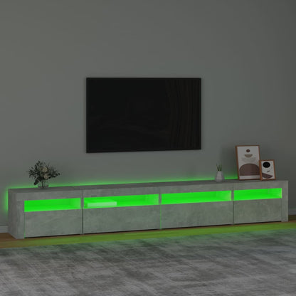 Tv Skříňka S Led Osvětlením Betonově Šedá 270 X 35 X 40 Cm