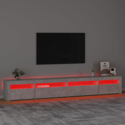 Tv Skříňka S Led Osvětlením Betonově Šedá 270 X 35 X 40 Cm
