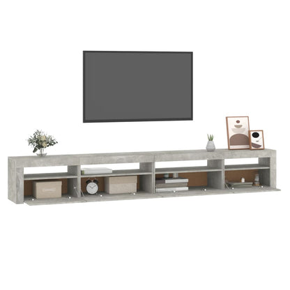 Tv Skříňka S Led Osvětlením Betonově Šedá 270 X 35 X 40 Cm