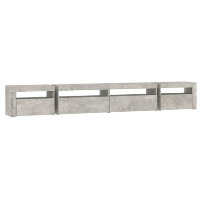 Tv Skříňka S Led Osvětlením Betonově Šedá 270 X 35 X 40 Cm