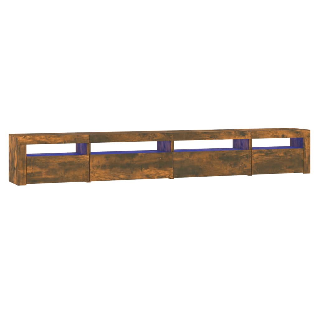 Tv Skříňka S Led Osvětlením Kouřový Dub 270 X 35 X 40 Cm