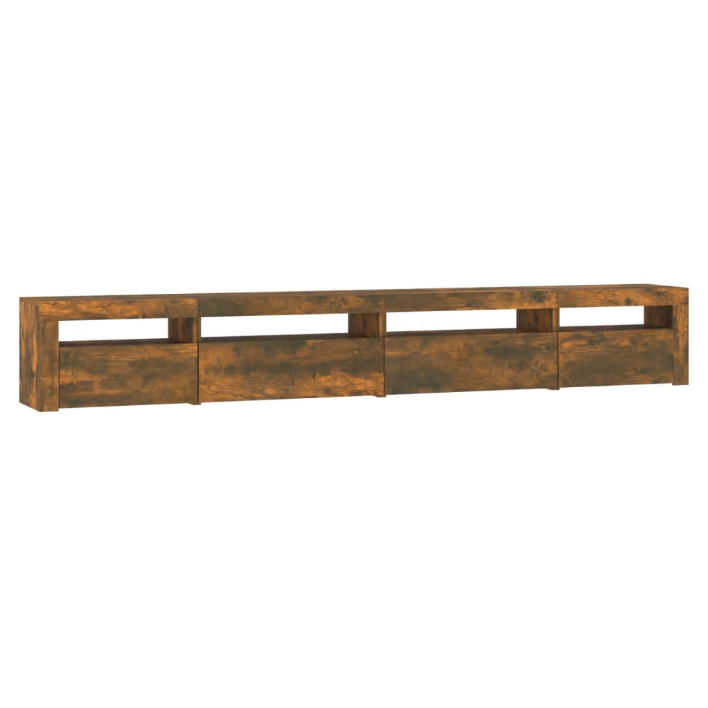 Tv Skříňka S Led Osvětlením Kouřový Dub 270 X 35 X 40 Cm