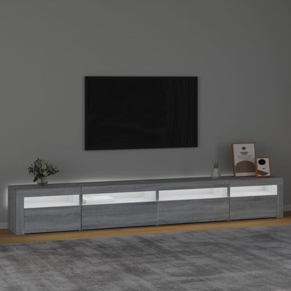 Tv Skříňka S Led Osvětlením Šedá Sonoma 270 X 35 X 40 Cm
