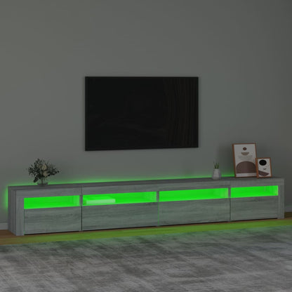 Tv Skříňka S Led Osvětlením Šedá Sonoma 270 X 35 X 40 Cm