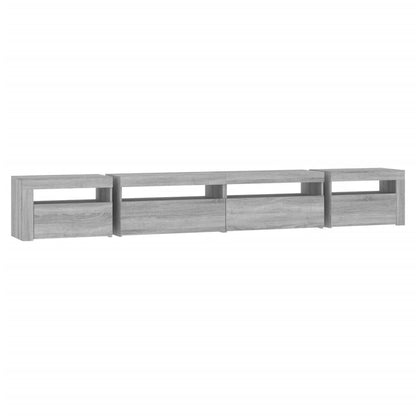 Tv Skříňka S Led Osvětlením Šedá Sonoma 270 X 35 X 40 Cm