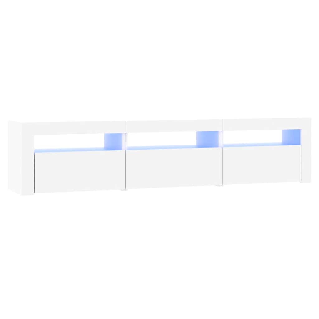 Tv Skříňka S Led Osvětlením Bílá 180 X 35 X 40 Cm