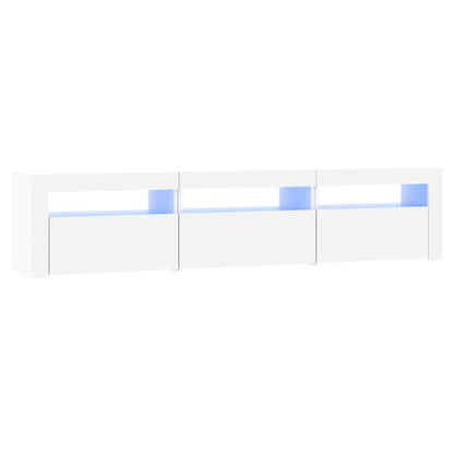 Tv Skříňka S Led Osvětlením Bílá 180 X 35 X 40 Cm