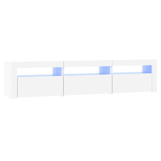 Tv Skříňka S Led Osvětlením Bílá 180 X 35 X 40 Cm