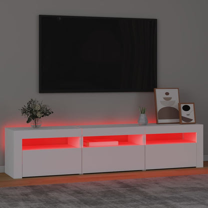 Tv Skříňka S Led Osvětlením Bílá 180 X 35 X 40 Cm
