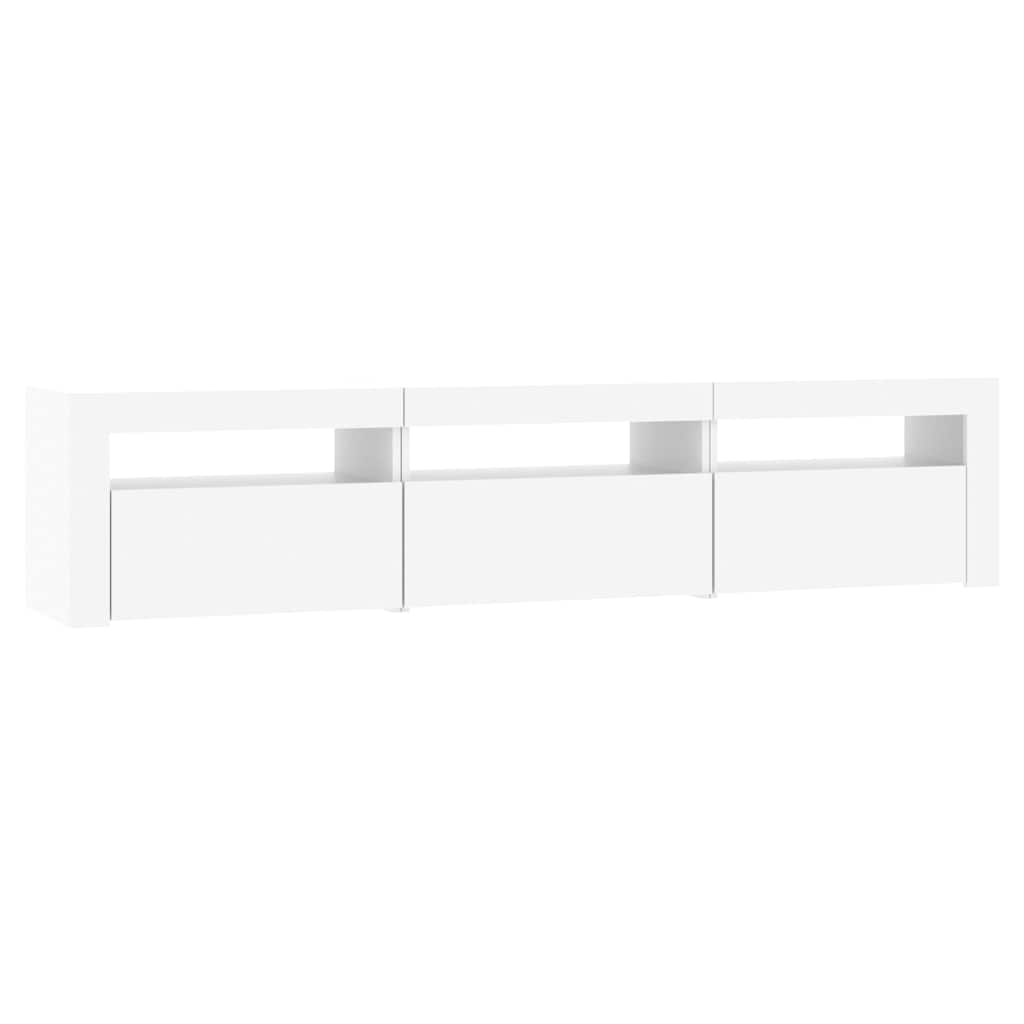 Tv Skříňka S Led Osvětlením Bílá 180 X 35 X 40 Cm