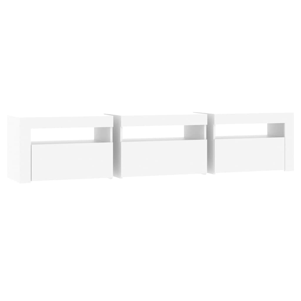 Tv Skříňka S Led Osvětlením Bílá 180 X 35 X 40 Cm