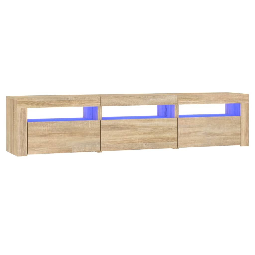 Tv Skříňka S Led Osvětlením Dub Sonoma 180X35X40 Cm