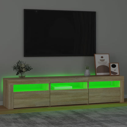 Tv Skříňka S Led Osvětlením Dub Sonoma 180X35X40 Cm