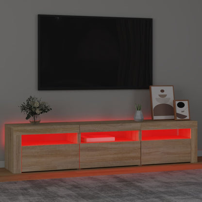 Tv Skříňka S Led Osvětlením Dub Sonoma 180X35X40 Cm