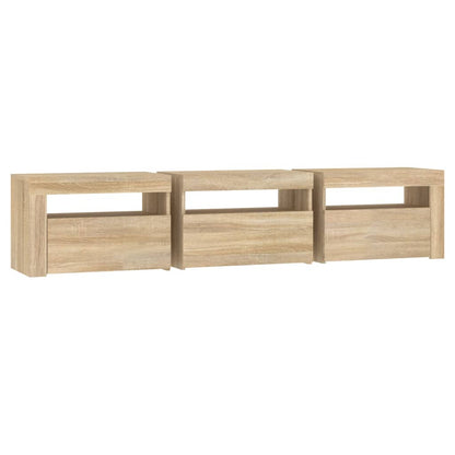 Tv Skříňka S Led Osvětlením Dub Sonoma 180X35X40 Cm
