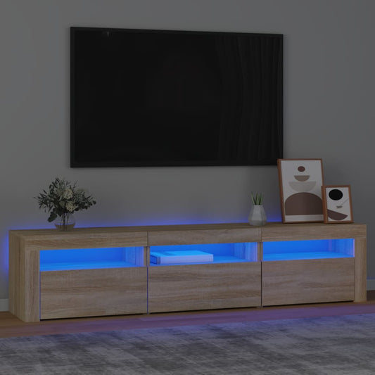 Tv Skříňka S Led Osvětlením Dub Sonoma 180X35X40 Cm