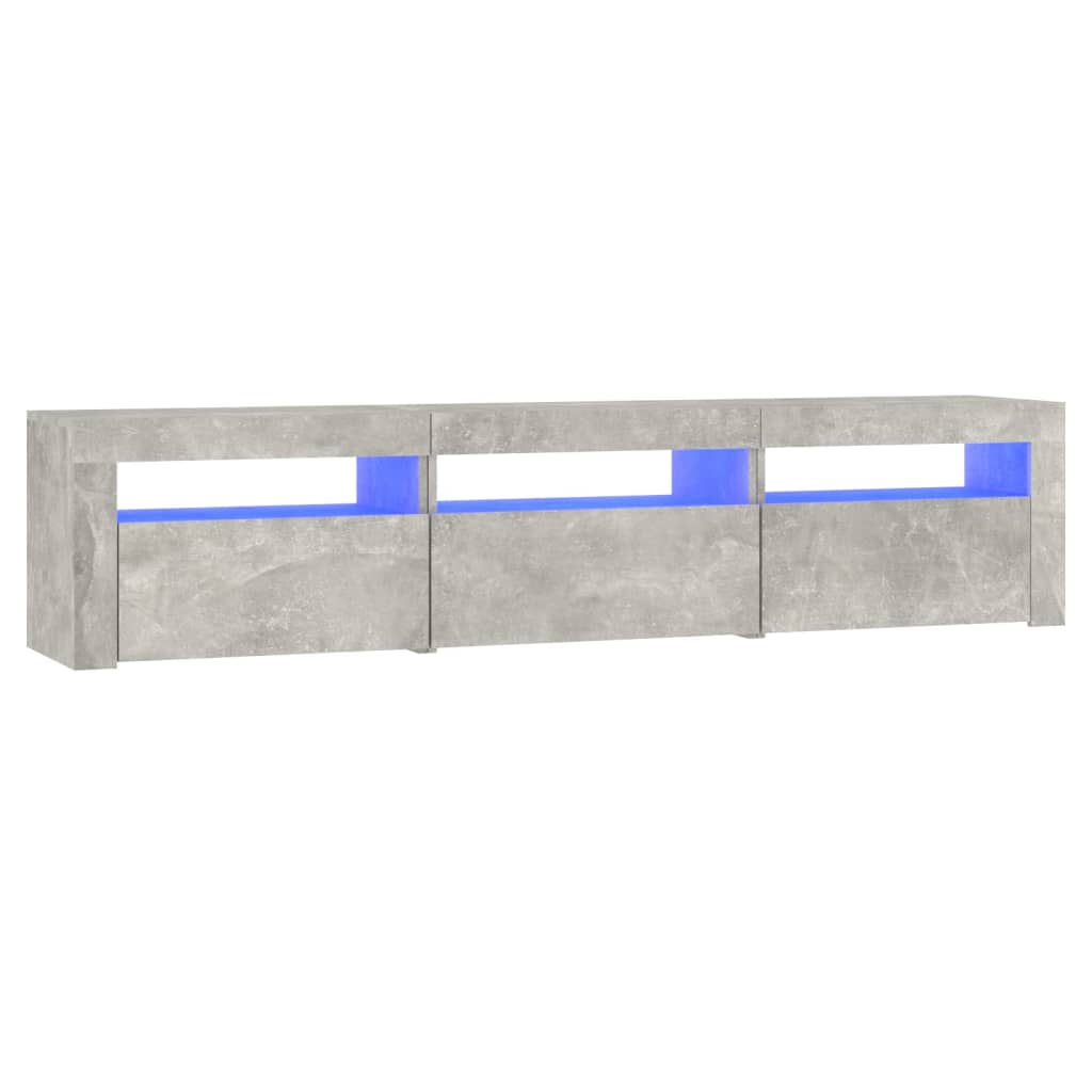 Tv Skříňka S Led Osvětlením Betonově Šedá 180X35X40 Cm