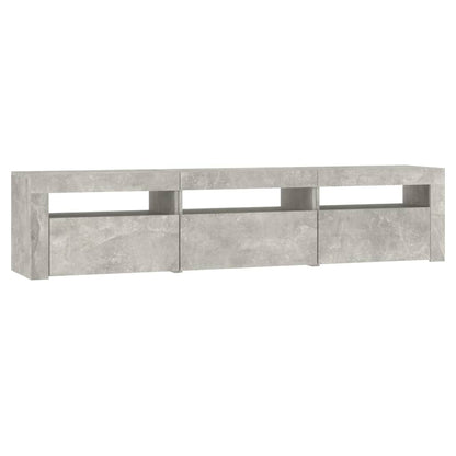 Tv Skříňka S Led Osvětlením Betonově Šedá 180X35X40 Cm