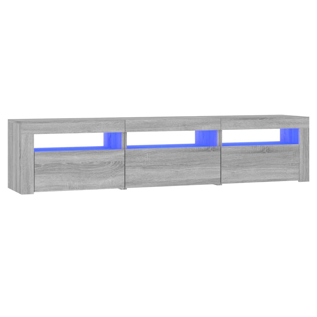 Tv Skříňka S Led Osvětlením Šedá Sonoma 180X35X40 Cm