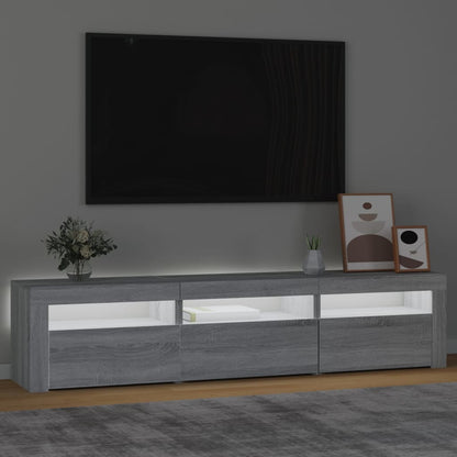 Tv Skříňka S Led Osvětlením Šedá Sonoma 180X35X40 Cm