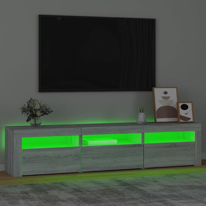 Tv Skříňka S Led Osvětlením Šedá Sonoma 180X35X40 Cm