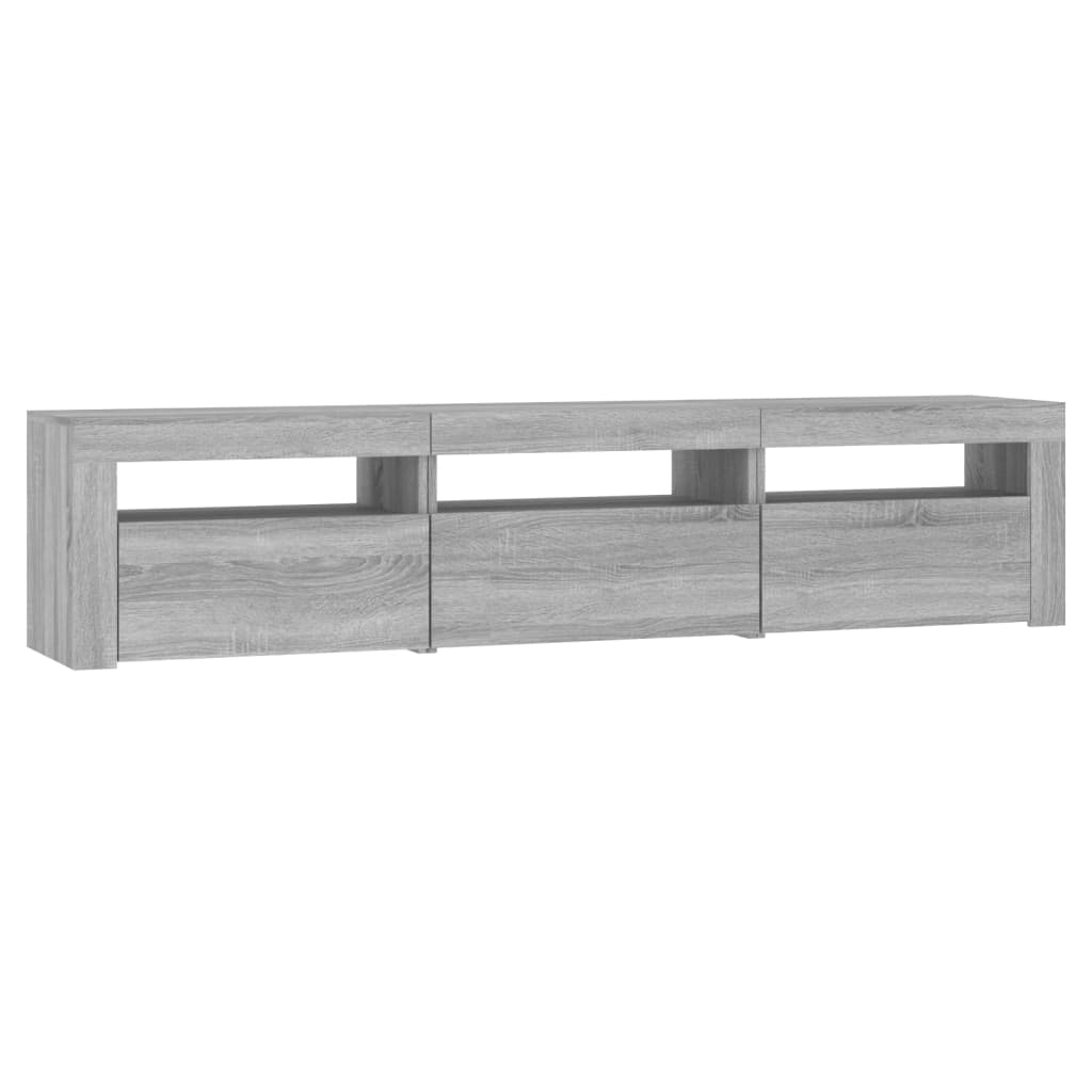 Tv Skříňka S Led Osvětlením Šedá Sonoma 180X35X40 Cm