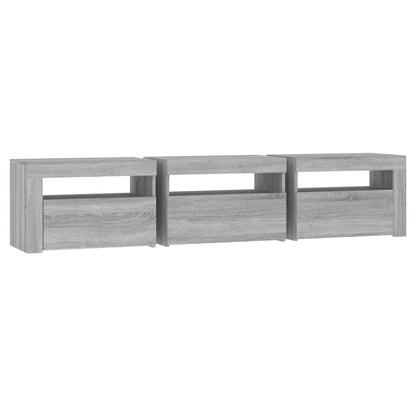 Tv Skříňka S Led Osvětlením Šedá Sonoma 180X35X40 Cm