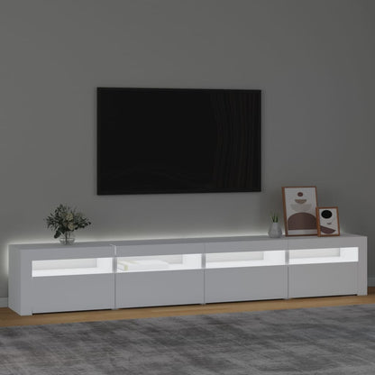 Tv Skříňka S Led Osvětlením Bílá 240X35X40 Cm