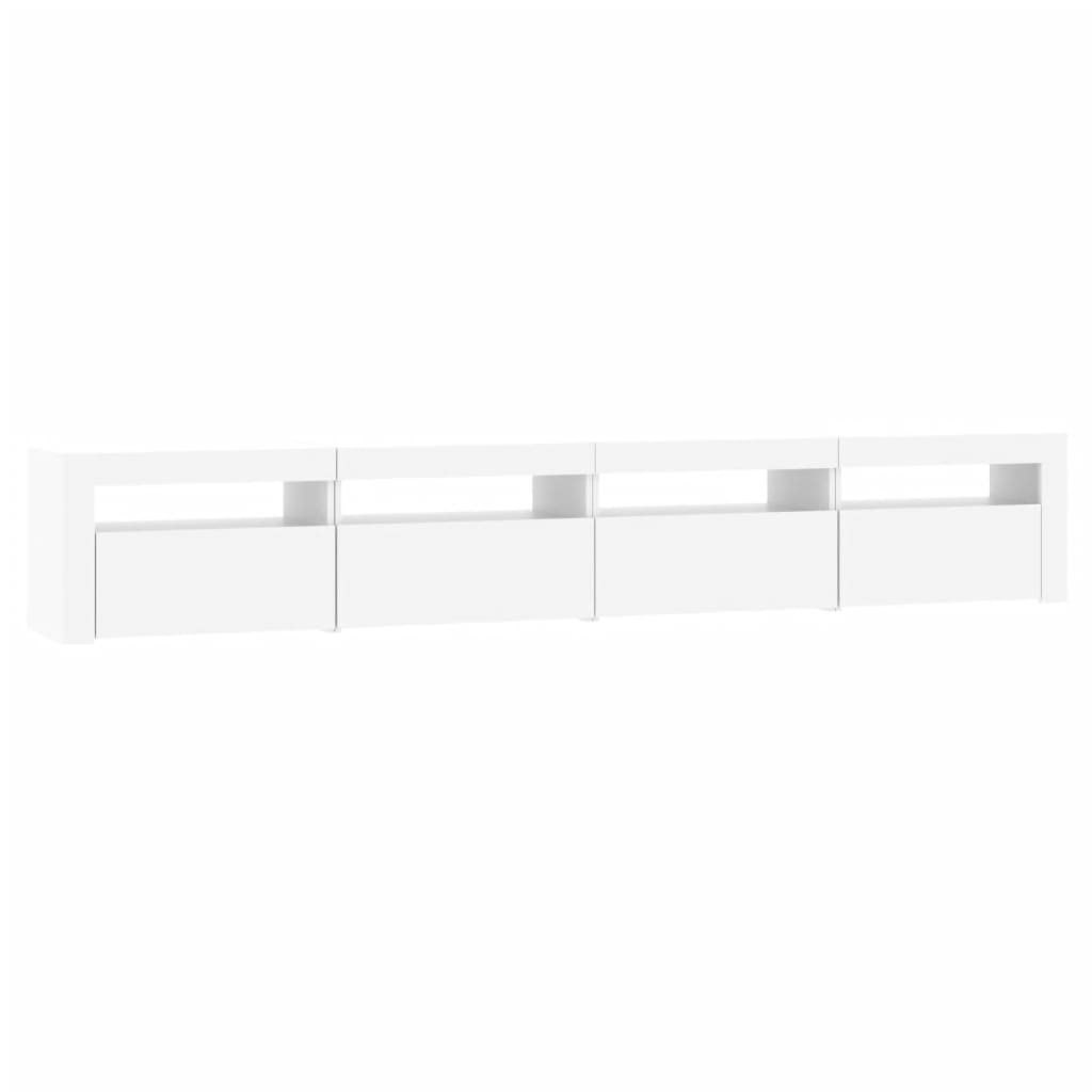 Tv Skříňka S Led Osvětlením Bílá 240X35X40 Cm